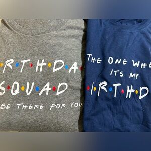 Birthday Friends Gang 1 Navy (Large) + 4 Grey (2 Large + 2 Med)
